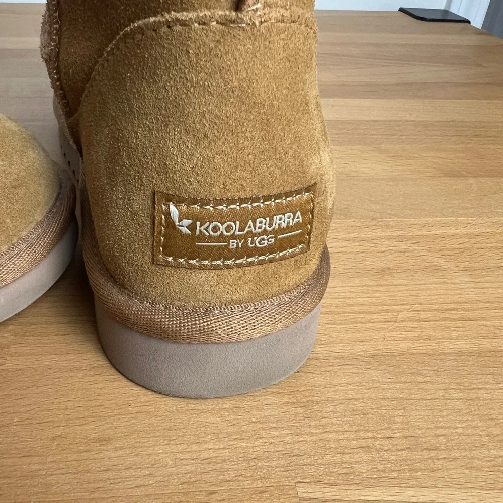 Koolaburra by UGG‎ Classic Tall Boots Chestnut Suede Sheepskin Lined Size 8